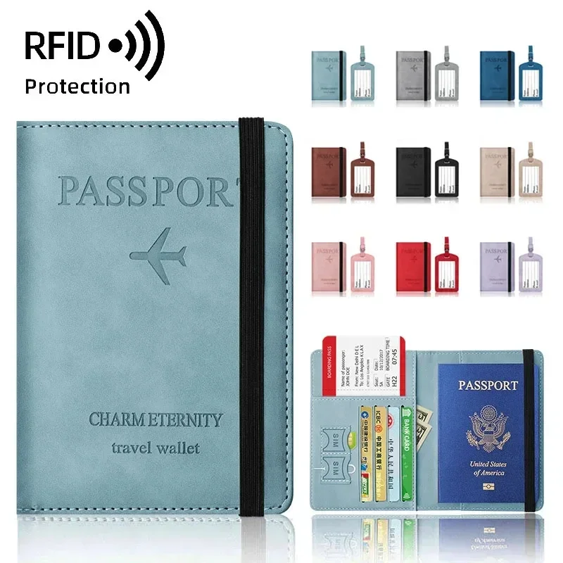 Travel Accessories Long Flight - 男性と女性のためのpuレザートラベルパスポートホルダー、カバーケース、チケット保護カードホルダー、ウォレットアクセサリー、ビジネス、フライト