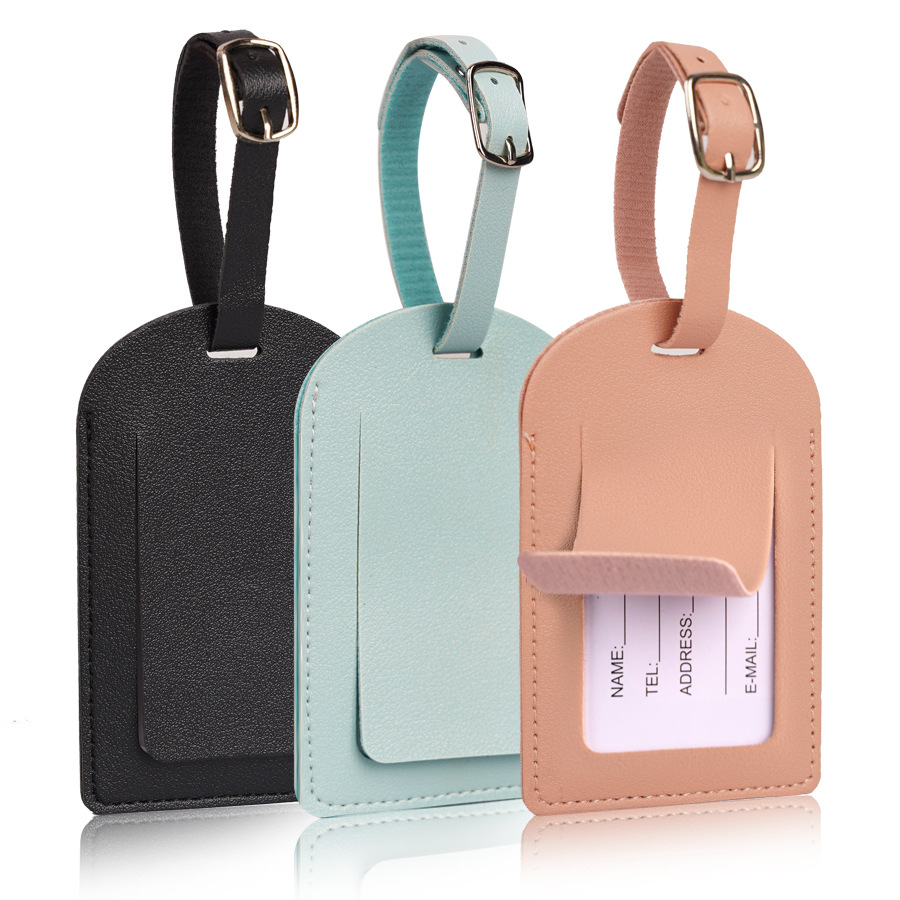 Travel Accessories Aesthetic - 女性男性用荷物タグ PUレザー旅行用品スーツケースIDアドレスネームホルダー手荷物搭乗タグポータブルラベル