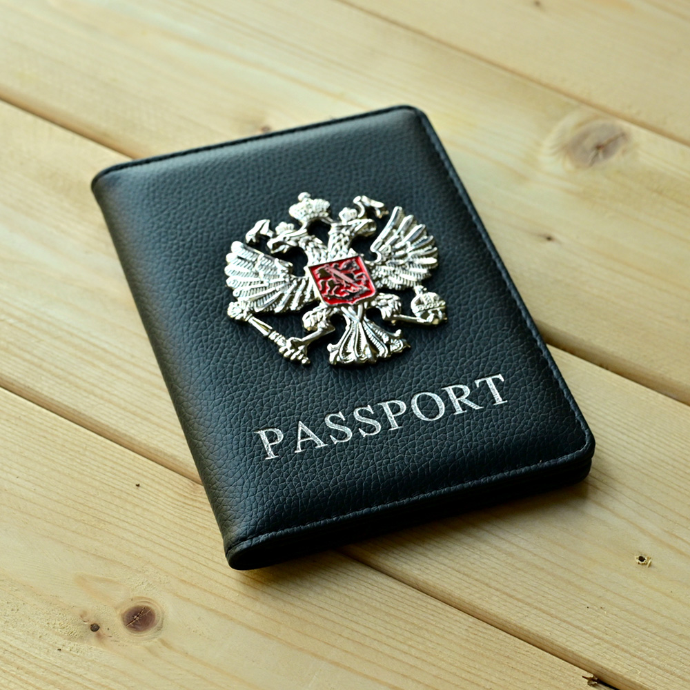 Travel Accessories Wallet - 金属ロシア国章パスポートカバーファッション旅行財布パスポートバッグトラベルドキュメントオーガナイザーパスポートクリップ