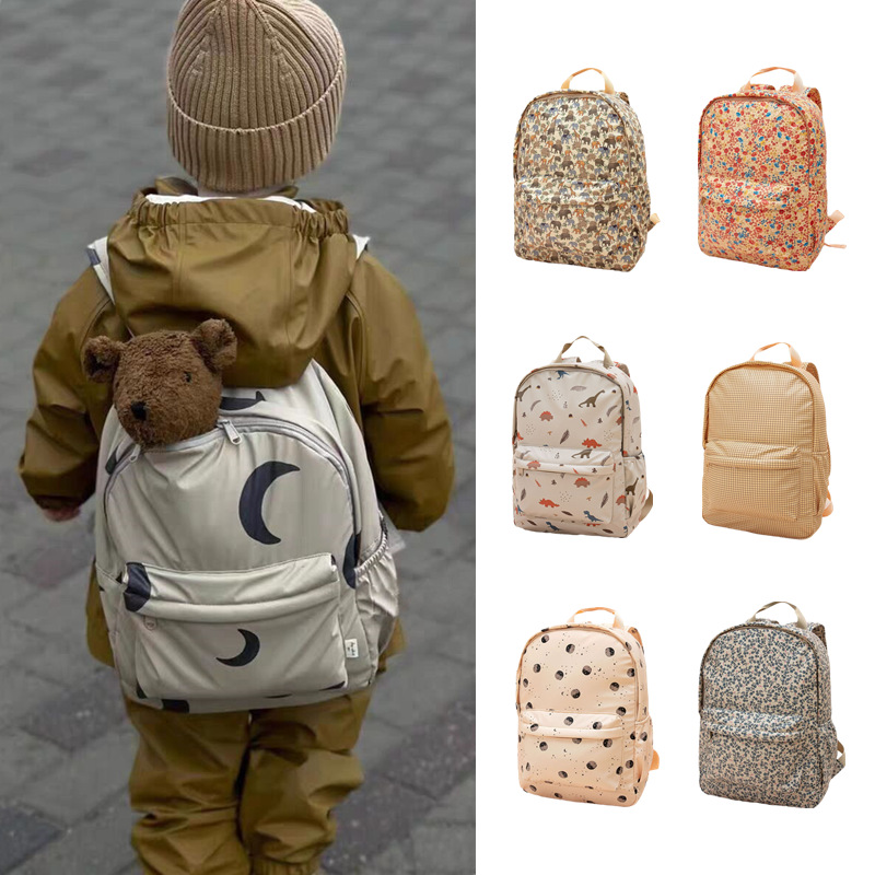 Travel Accessories Baby - 2026年新作KSベビーバックパック、小学校バッグ、幼稚園キッズバッグ、旅行用ママバッグ、チェリーレモン柄、子供用男の子・女の子スクールバッグ