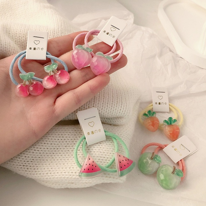 Travel Accessories Aesthetic - キッズキャロットヘアタイ 5ペア 滑り止め弾性ヘアバンド 女の子用 ソフトフルーツヘアアクセサリー 幼児用
