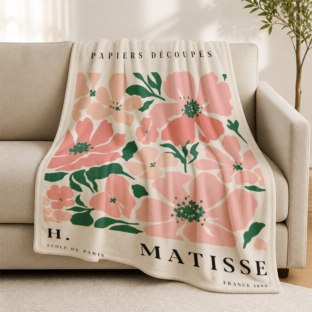 ボヘミアン調のマティス風パリの花柄プリントブランケット。暖か - Travel Accessories Ideas のレビューと価格