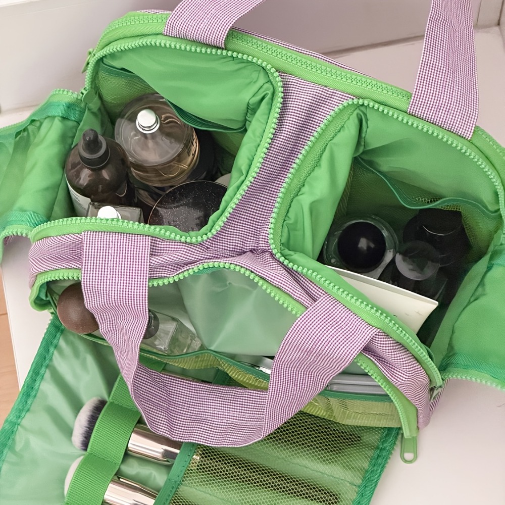 大容量のハンドバッグ型メイクブラシ収納ケース。複数のファスナ - Travel Accessories Organizer Bag のレビューと価格
