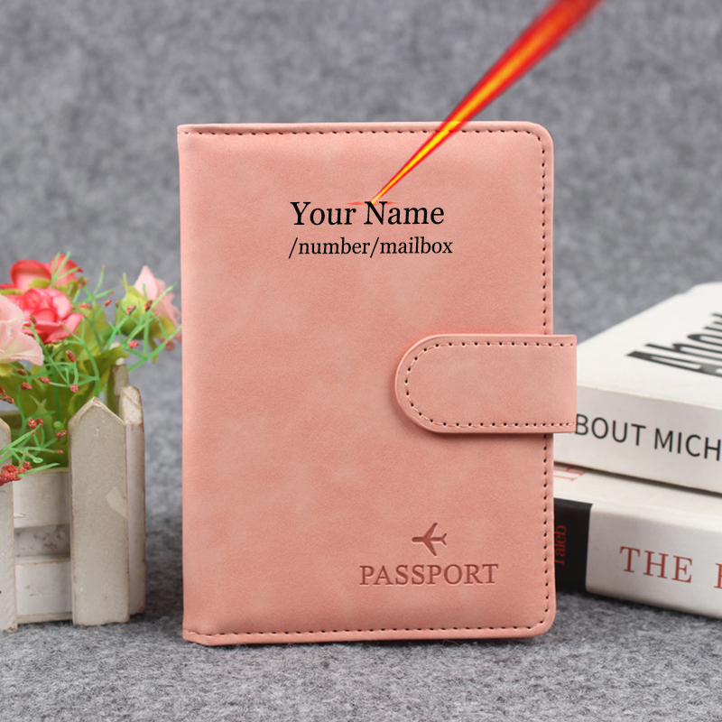 磁気ボタンパスポートカバーカバーネームカスタマイズ Rfid - Travel Accessories Wallet のレビューと価格