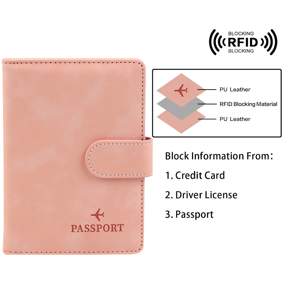 磁気ボタンパスポートカバーカバーネームカスタマイズ Rfid - Travel Accessories Wallet のレビューと価格