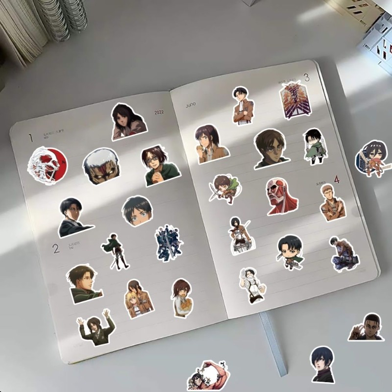 60枚入り 進撃の巨人 アニメステッカー かわいい 防水デカ - Luggage Cover Protector のレビューと価格