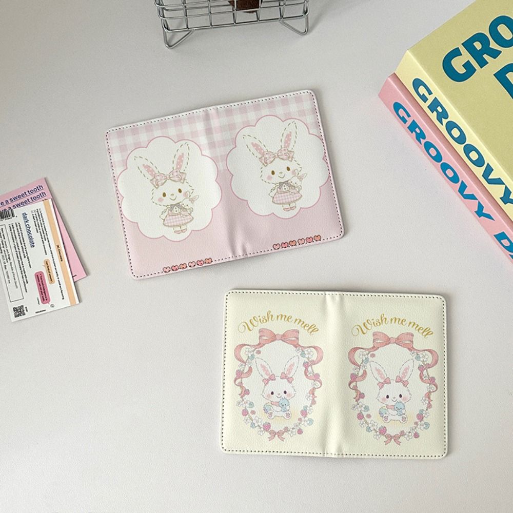 ウサギプリントパスポートホルダー超薄型PUレザーパスポートバ - Travel Accessories Wallet のレビューと価格
