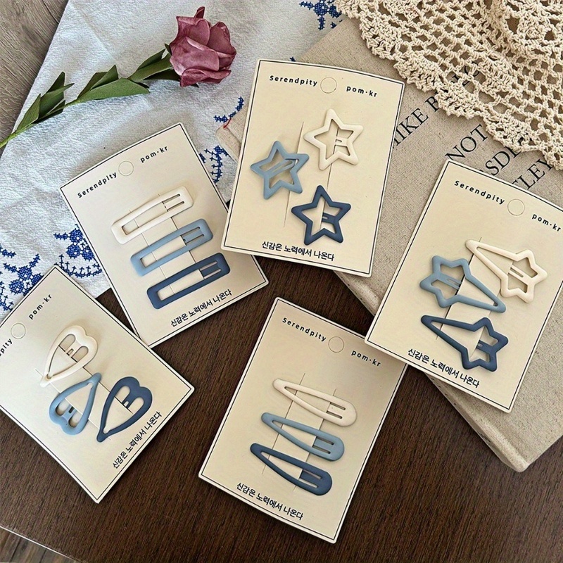 15個入り マット仕上げのヘアクリップ。キュートなグレーとブ - Travel Accessories Aesthetic のレビューと価格