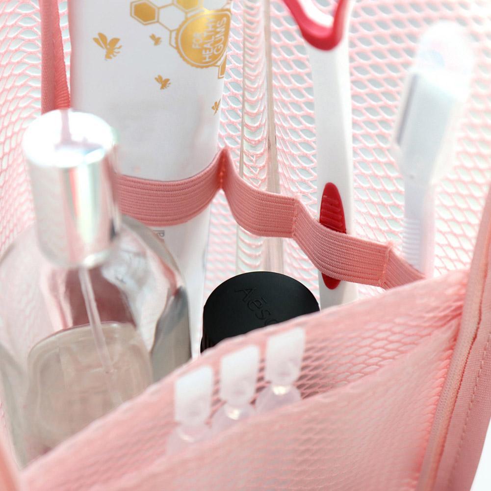 メッシュトラベルトイレタリーバッグポータブル歯ブラシ化粧品オ - Travel Accessories Organizer Bag のレビューと価格